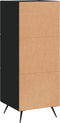vidaXL - Dressoir - 34,5x34x90 - cm - bewerkt - hout - zwart