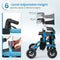 Coast 2-in-1 Rollator - Rolstoel - Pneumatische banden - Opvouwbaar - Zwart / Blauw / Rood / Paars - 140 kg