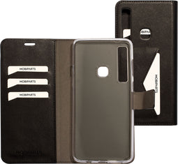 Mobiparts Classic Wallet Case - Samsung Galaxy A9 (2018) - Ruimte voor pasjes - Zwart