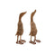 Decoratieve figuren Home ESPRIT Wit Rood Natuurlijk Eend 14 x 28 x 43 cm (2 Stuks)