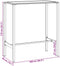 vidaXL - Bartafel - 100x50x110 - cm - gepoedercoat - staal - zwart