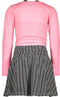 B. Nosy B.Active - Meisjes Jurk - Coole grafische print met zwarte glitterelastieken schouderbandjes - Roze