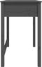 vidaXL - Bureau - met - lades - 100x50x78 - cm - massief - grenenhout - grijs