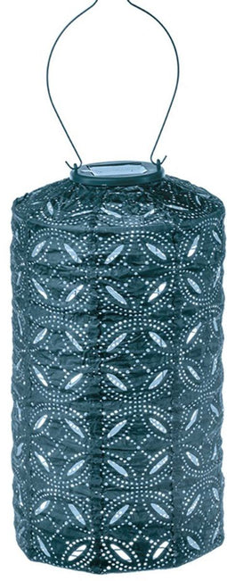 Lumiz Solar Tuinverlichting - Tuinverlichting op zonne energie - Tuinverlichting - Buitenlampjes - Tuinverlichting op zonneenergie - Buitenverlichting - Buitenlamp - Decoratie - Mandela Cylinder - 18 cm - Petrol