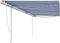 vidaXL - Luifel - handmatig - uittrekbaar - met - palen - 6x3 - m - blauw - en - wit