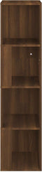 vidaXL - Hoekkast - 33x33x132 - cm - bewerkt - hout - bruin - eikenkleur