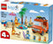 LEGO® Bluey - Bouwset Bluey's Autorit naar het Strand - Inclusief minifiguren en accessoires