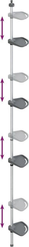 vidaXL - Doucherekje - 4-laags - telescopisch - hoekmodel - aluminium - zilver