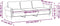 vidaXL - Driezitsbank - 180 - cm - fluweel - geel