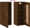 vidaXL - Wandkast - 34,5x34x90 - cm - bewerkt - hout - bruin - eikenkleur