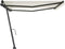 vidaXL - Luifel - vrijstaand - handmatig - uittrekbaar - 450x350 - cm - crèmekleurig