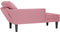vidaXL - Chaise - longue - met - kussen - en - rechterarmleuning - fluweel - roze