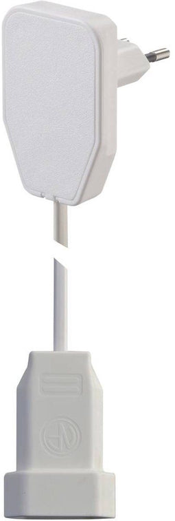 NVB 104574 Stroom Verlengkabel Wit 3.00 m H03VVH2-F 2X 0,75 mm²