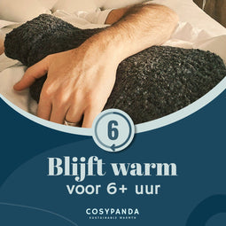 CosyPanda Graphite Fleece Kruik met Hoes - 37x21cm - Duurzame Warmwaterkruik - 2L - Grijs