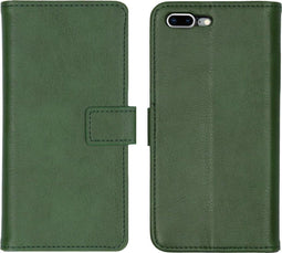 iMoshion Hoesje Geschikt voor iPhone 8 Plus / 7 Plus Hoesje Met Pasjeshouder - iMoshion Luxe Bookcase - Groen