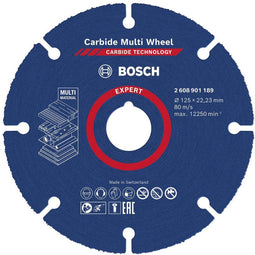 Bosch 2608901189 - Doorslijpschijf - Carbide Multi Wheel 125 mm - 22,23 mm (1 stuk)