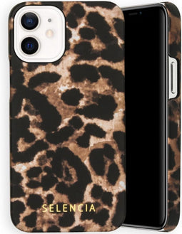Selencia Hoesje Geschikt voor iPhone 12 Mini Hoesje - Selencia Maya Fashion Backcover - bruin