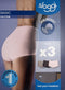 sloggi Basic+ Maxi C3P - Dames Onderbroek - 3-pack - Zachtroze Bruin Taupe (3 stuks)