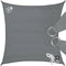 tectake® Zonnescherm - Vierkante Zonneluifel - UV-bescherming 50+ - Grijs - 5,4 x 5,4 m