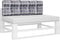 vidaXL - Palletkussen - 120x40x12 - cm - stof - ruitpatroon - grijs
