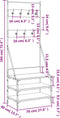 vidaXL - Kledingrek - met - schoenenrek - 70x40x184 - cm - grijs - sonoma - eikenkleur