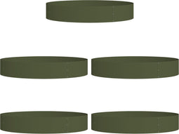 vidaXL - Tuinbakken - 5 - stuks - Olijfgroen - 120x120x20 - cm - Staal