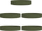 vidaXL - Tuinbakken - 5 - stuks - Olijfgroen - 120x120x20 - cm - Staal