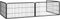 vidaXL - Hondenkennel - 40 - panelen - 100x50 - cm - gepoedercoat - staal - zwart
