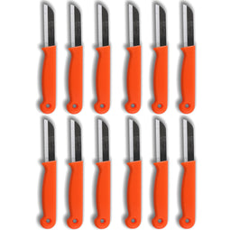 Solingen Oranje Schilmesjes - RVS - 16 cm met Gat - Set van 12