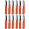 Solingen Oranje Schilmesjes - RVS - 16 cm met Gat - Set van 12
