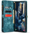 Caseme - Geschikt voor Samsung Galaxy S23 Ultra - Vintage 2 in 1 portemonnee hoes - Blauw