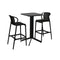 Tafel met twee stoelen Home ESPRIT Zwart Metaal Polypropyleen 60 x 60 x 102 cm