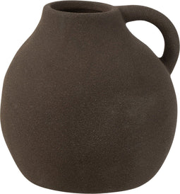 J-Line vaas Kruik - keramiek - zwart - small - Ø 14.5 cm