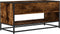 vidaXL - Tv-meubel - 91x40x46 - cm - bewerkt - hout - metaal - gerookt - eikenkleurig