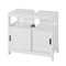 SoBuy FRG128-W - Wastafelmeubel - 2 Schuifdeuren 1 Plank - Wit - 60x61x30 cm