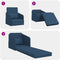 vidaXL - Vloersofa - Bed - 2-in-1 - Blauw - 65x80x83 - cm - Stof