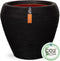 Capi Europe - Vaas taps rond Rib NL - 42x38 - Zwart - Opening Ø31 - Bloempot voor binnen en buiten - Levenslang garantie - Breukbestendig - 100% Recyclebaar - CO2 Neutraal geproduceerd - KBLR362
