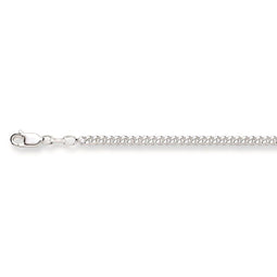 Glow ketting - zilver - gourmet 3.0 mm - 50 cm