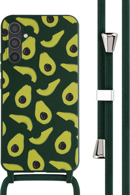 iMoshion Hoesje Geschikt voor Samsung Galaxy A34 (5G) Hoesje Met Koord - iMoshion Siliconen design hoesje met koord - Groen / Avocado Green