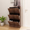vidaXL - Schoenenkast - met - 3 - deuren - 59x24x105 - cm - spaanplaat - bruineiken