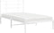 vidaXL - Bedframe - met - hoofdbord - metaal - wit - 100x190 - cm