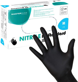 Handschoen nitril M zwart 100 stuks