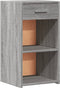 vidaXL - Nachtkastje - 35x34x65 - cm - bewerkt - hout - grijs - sonoma - eikenkleurig