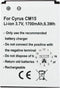 Batterij geschikt voor de Cyrus CM15 batterij CYR10015, 3,7 volt 1700mAh