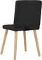 vidaXL - Eetkamerstoelen - 2 - st - stof - zwart