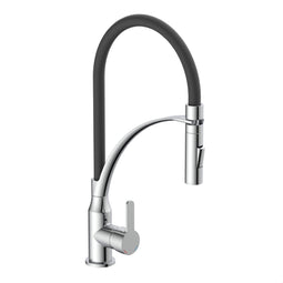 EISL CARNEO Ééngreepsmengkraan keuken, choom-zwart - Met soft-touch uitloop