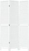 vidaXL - Kamerscherm - met - 3 - panelen - massief - paulowniahout - wit