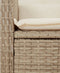 vidaXL - Tuinstoel - verstelbaar - met - kussens - poly - rattan - beige