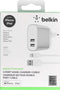 Belkin WCD001VF1MWH - Oplader - 2 USB-A poorten 12W per poort - Wit