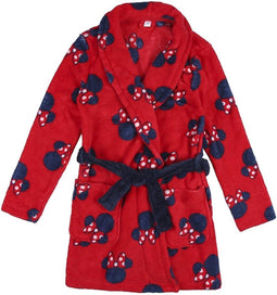 Disney Minnie Mouse Badjas in Coral Fleece - Rood - 8 jaar